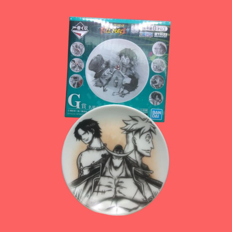 One Piece Ichiban Kuji Cảnh Nổi Tiếng Đĩa Nhỏ ria mép Trắng Marco Ace