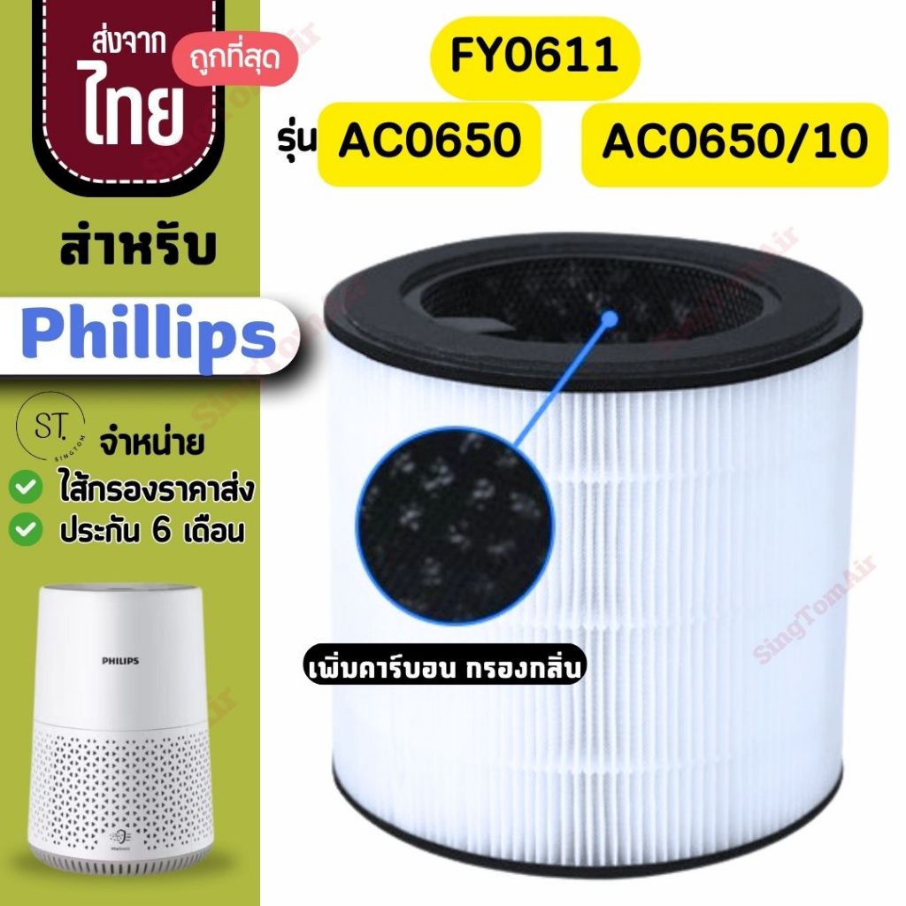 Bộ lọc AC0650 0611 cho Philips AC0650 AC0650 / 10 FY061 AC0650