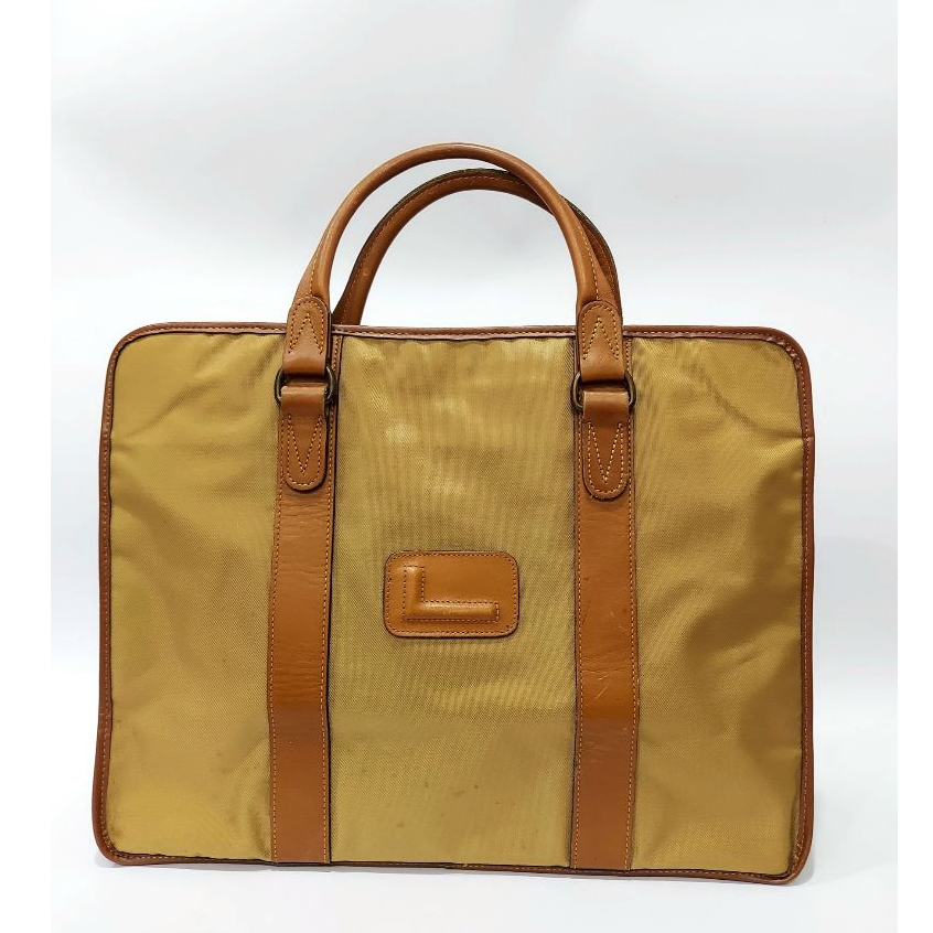 Túi da Nylon LANCEL Boston Travel / Briefcase 1 Thương hiệu đích thực đã qua sử dụng