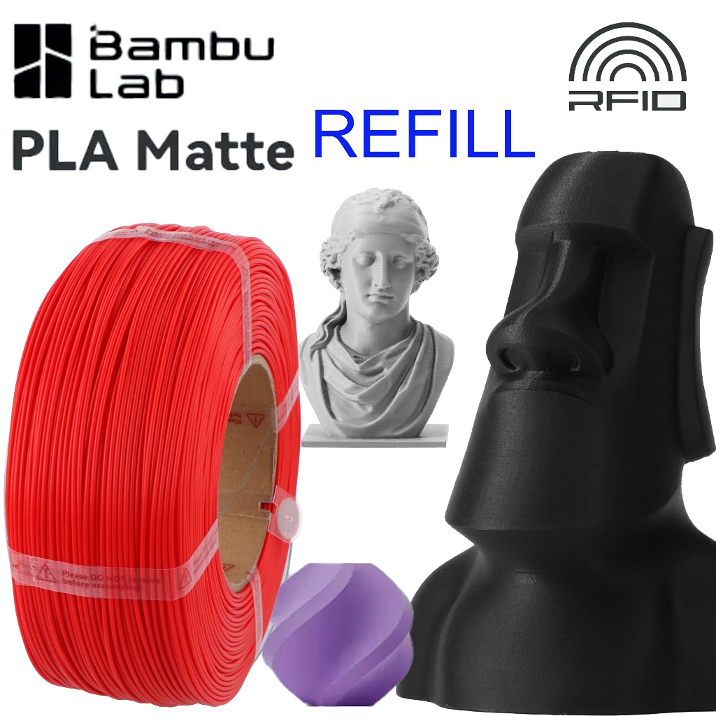 Bambu Lab PLA Matte REFILL Độ bền cao Dễ dàng bóc ra tốc độ và in RFID