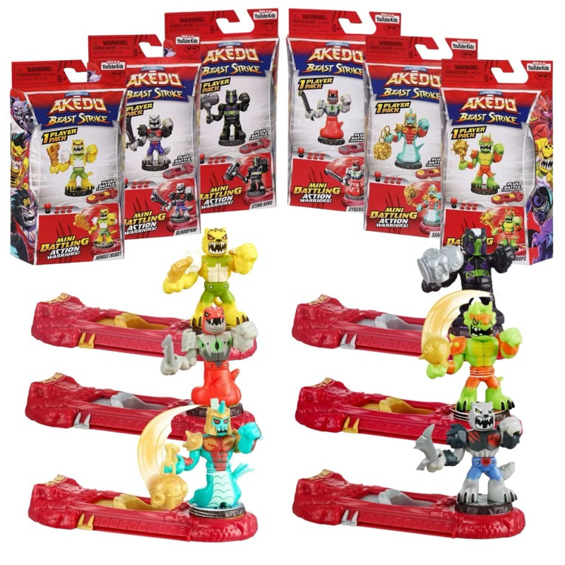 Akedo Ultimate Arcade Warriors Mini Battling Nhân vật hành động Mystery Warrior Plus Battle Controll
