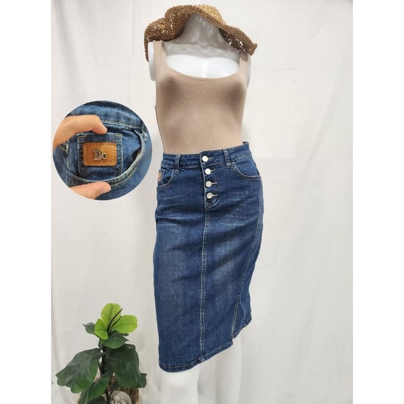 Điều thật là đẹp. Thiết Kế Phong Cách Vẫn Nhìn Mới Co Giãn Vải Denim Eo 27 "-32" Hông bó sát 40 "Váy