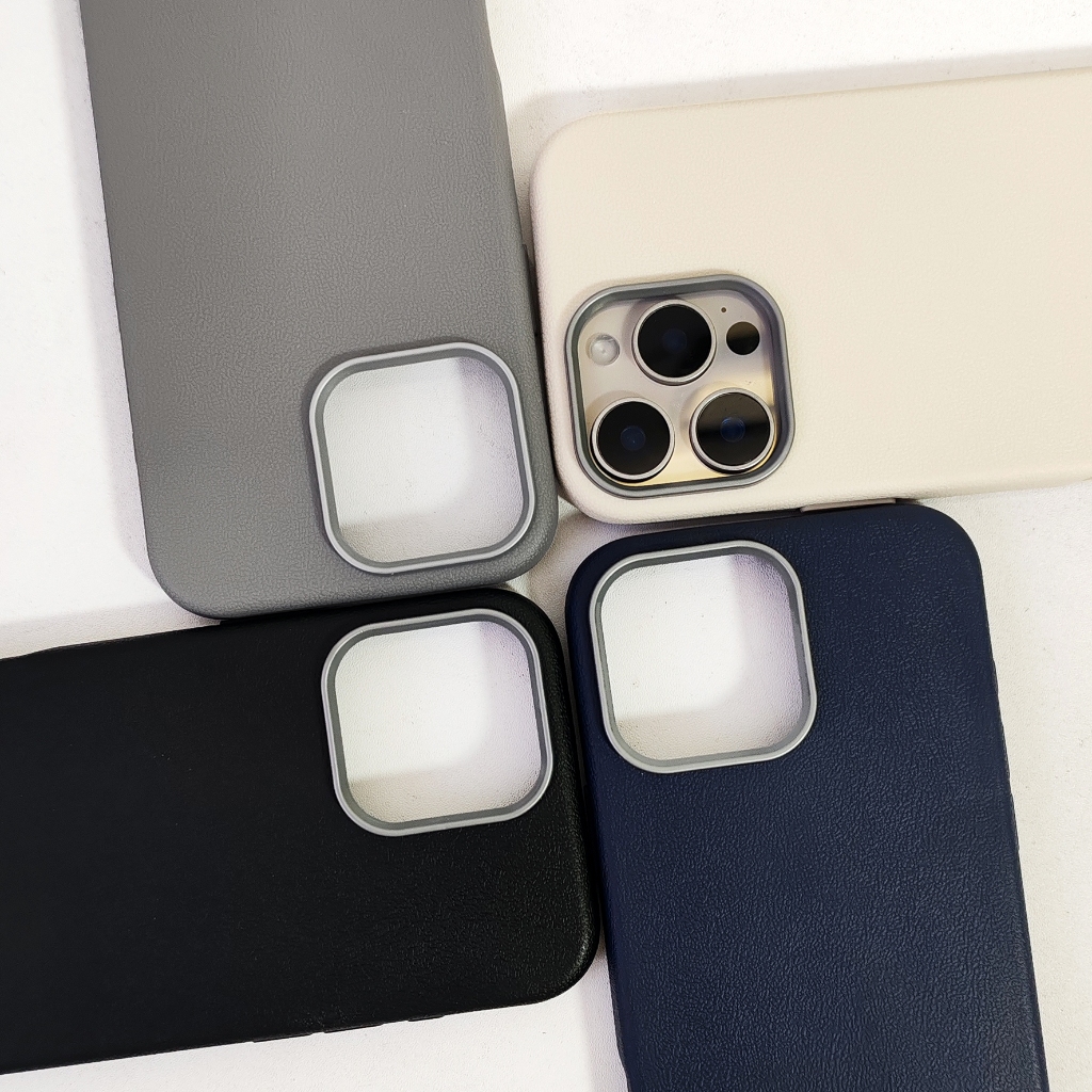 Ốp Da Màu Trơn Kim Loại Mềm Cạnh Camera OPPO A16 A17 A18 A3 A3X A57 A58 A60 A79 RENO11F RENO12 SAMSU