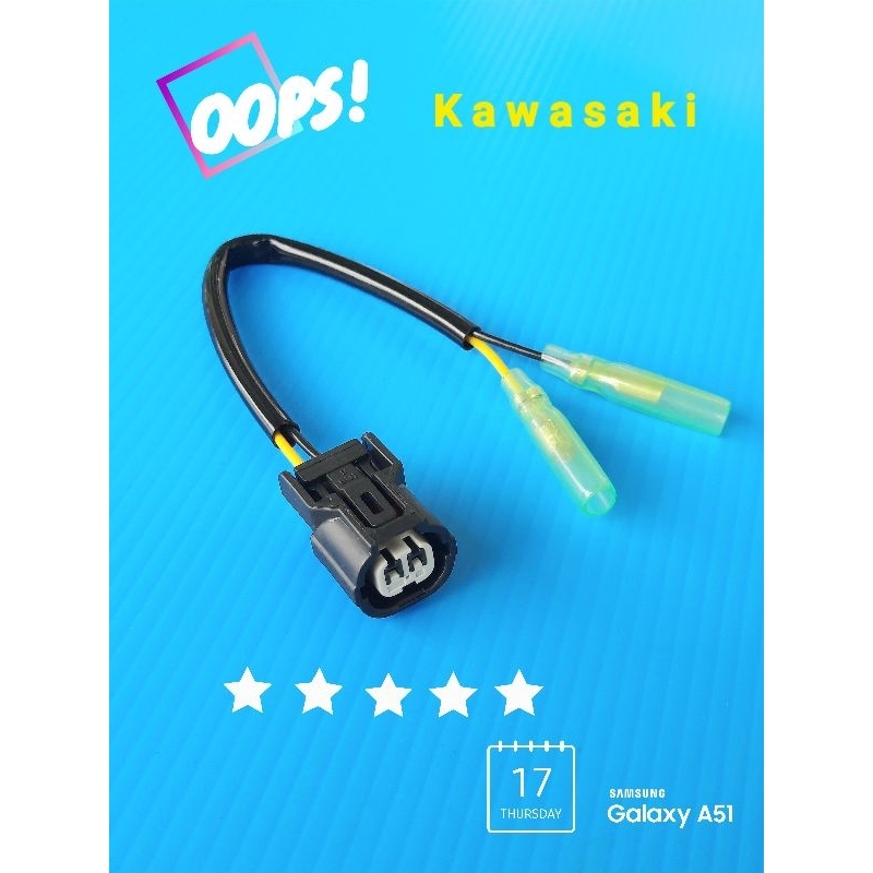 Cắm tín hiệu rẽ có cáp Kawasaki Z900 Z1000 Z650 ZX10R ZX4R Xe máy (1 Cái)
