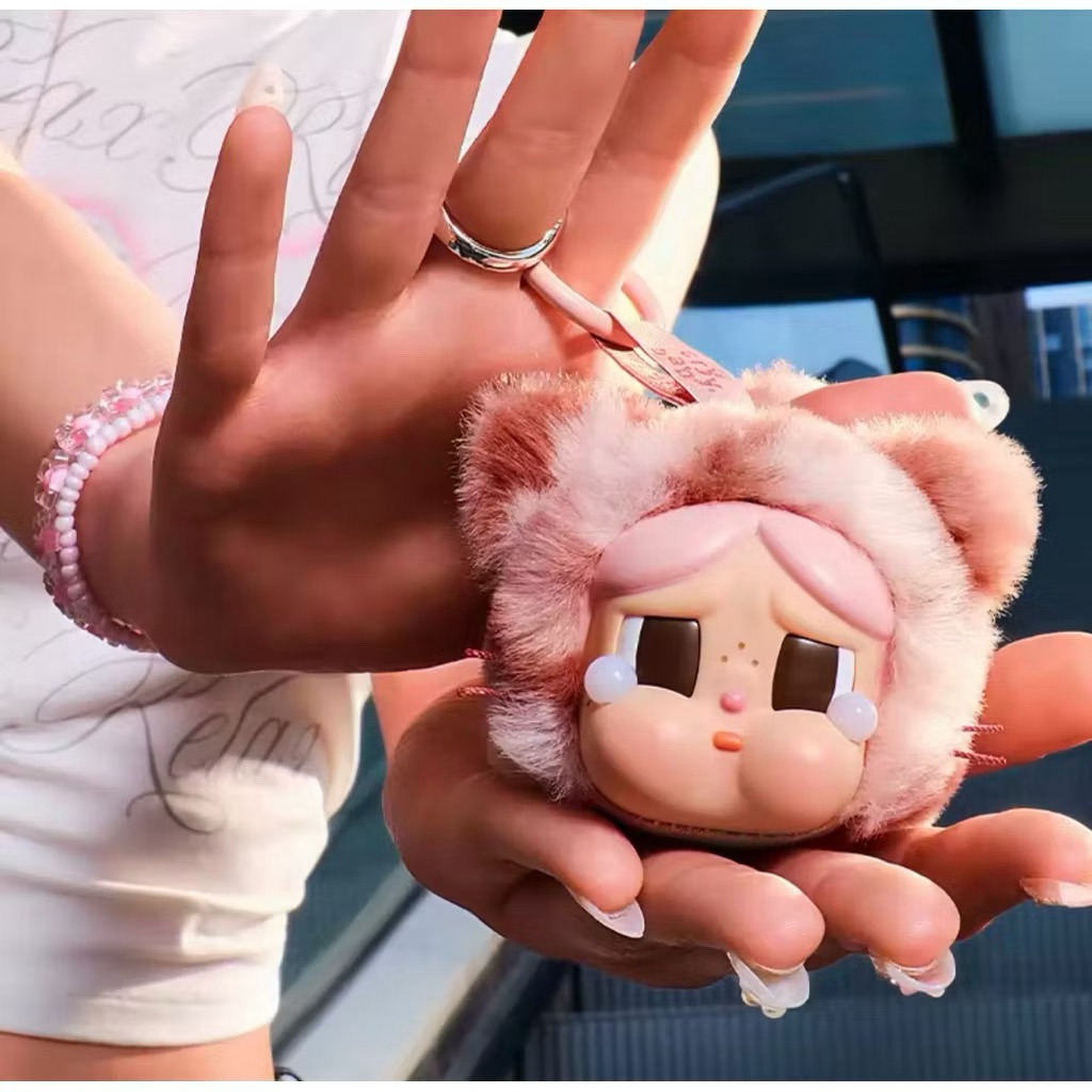 ️ CRYBABY Wild but Cutie Series Cat Móc khóa-Vinyl Plush Mặt dây chuyền (Only Vintage Cutie)