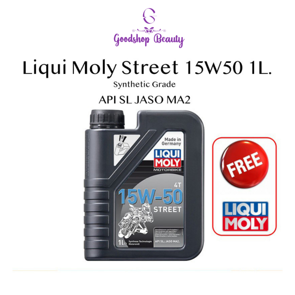 (Tặng mã trực tiếp mỗi ngày) Liqui Moly Street 15W50 10W30 4T 10W40 1L. Dầu động cơ tổng hợp cho xe 