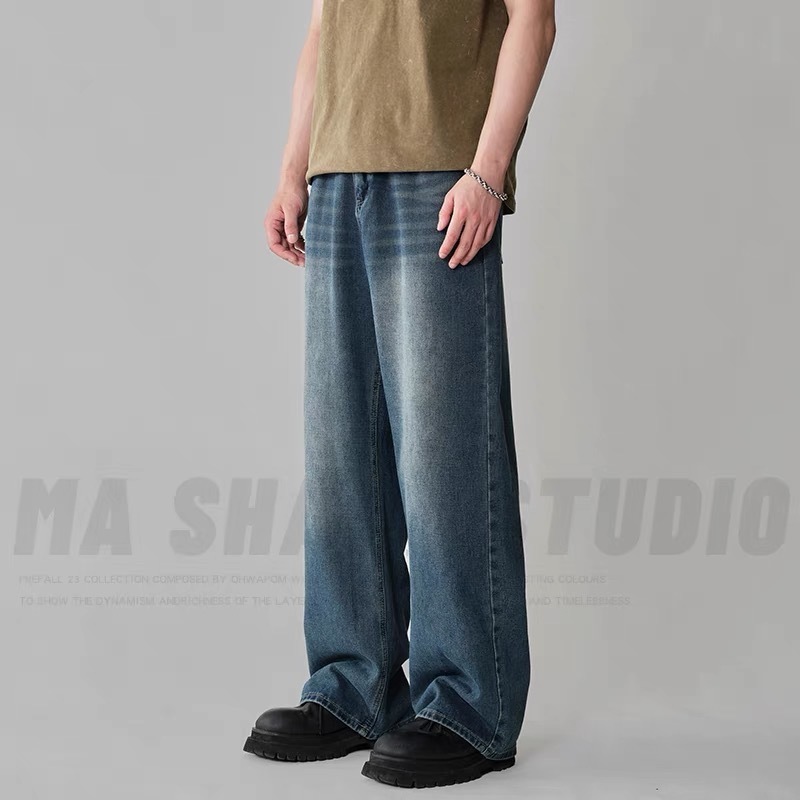 Quần jean ống rộng Lisa Barrel Green Rust Washed S-3XL