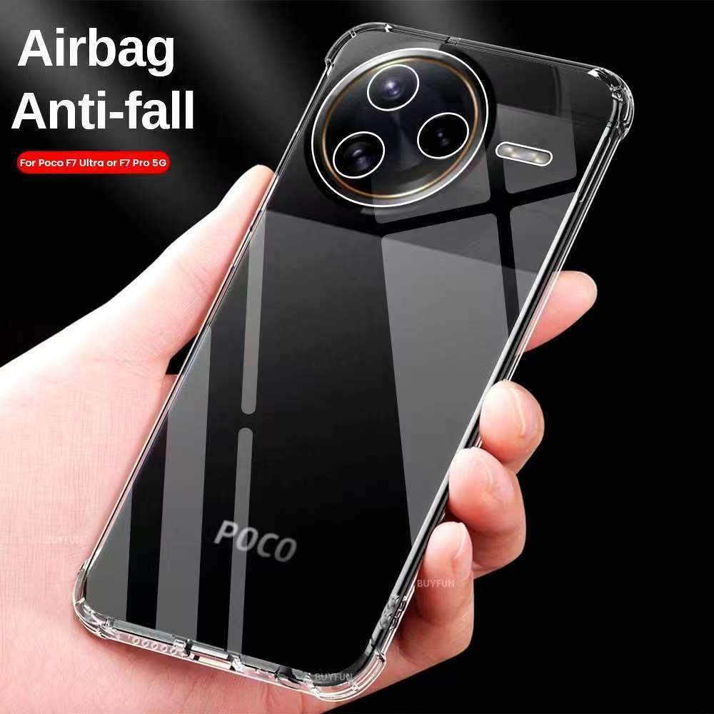 Ốp lưng Tpu trong suốt POCO F7 Pro / POCO F7 Ultra chống sốc Vỏ máy ảnh F7 F7 Model