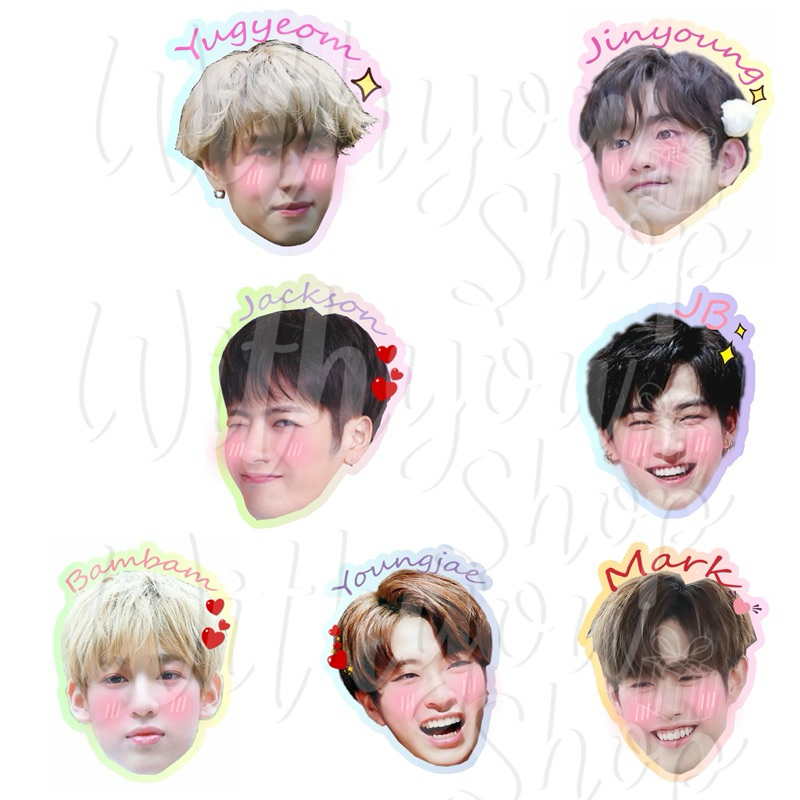 Big Head Fan v.2 Got7 Họa Tiết Mặt nạ Bambam Jinyoung Jb Jackson Yukim Yongja