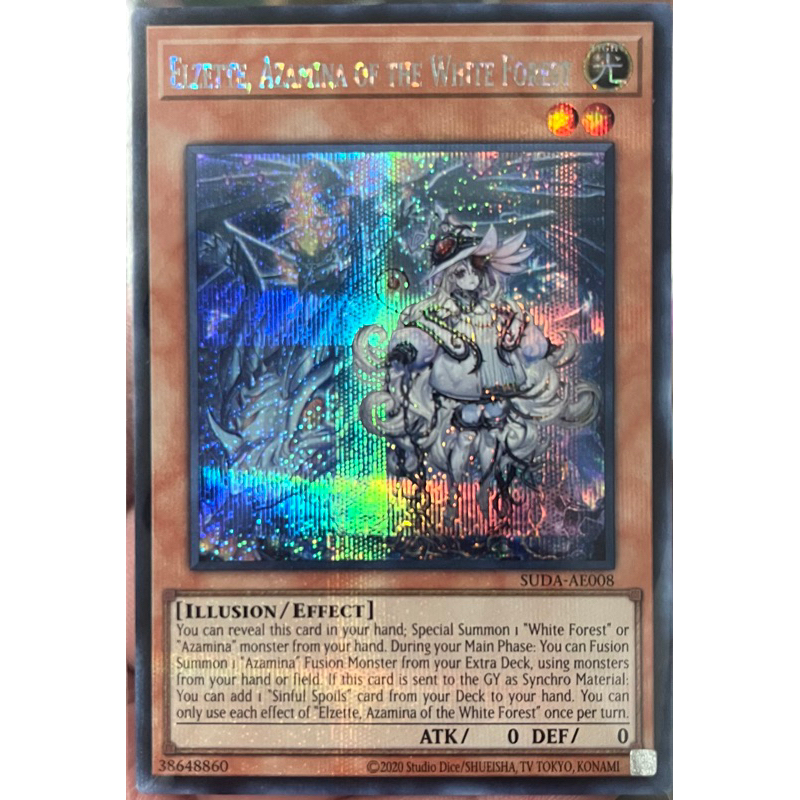 Yugioh Asia-Eng [SUDA-AE008] Elzette Azamina of the White Forest (Secret Rare) Thẻ Yugi được cấp phé