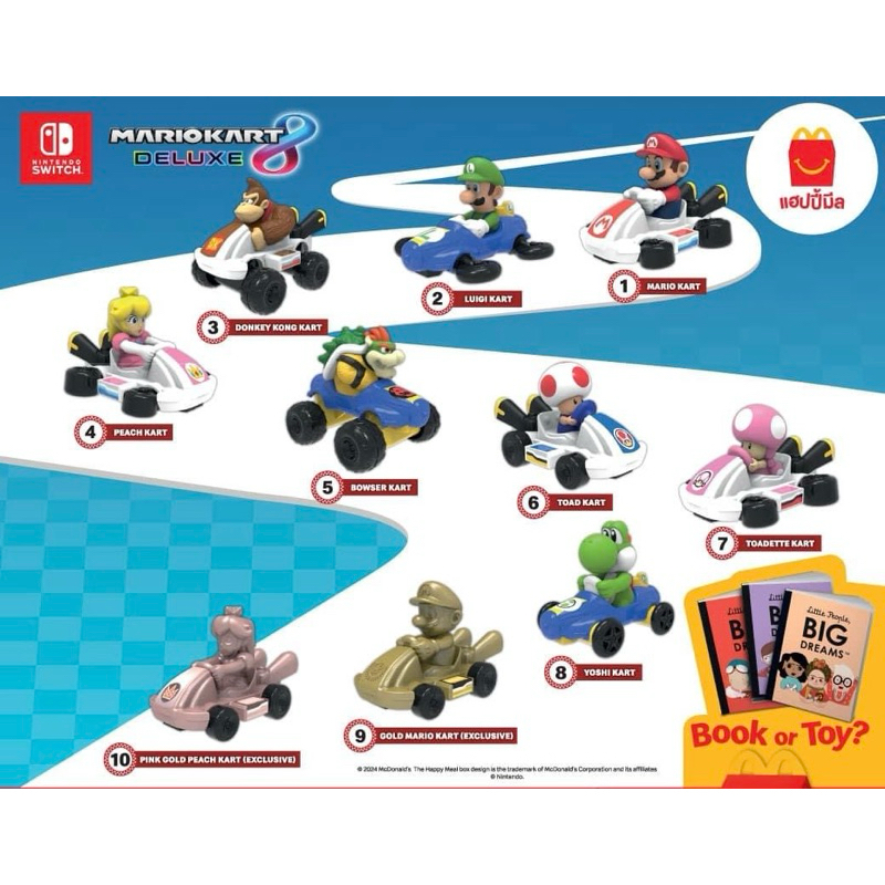 Xe Mario Kart 8 Deluxe HappyMeal MCDonald 2024 Mariokart