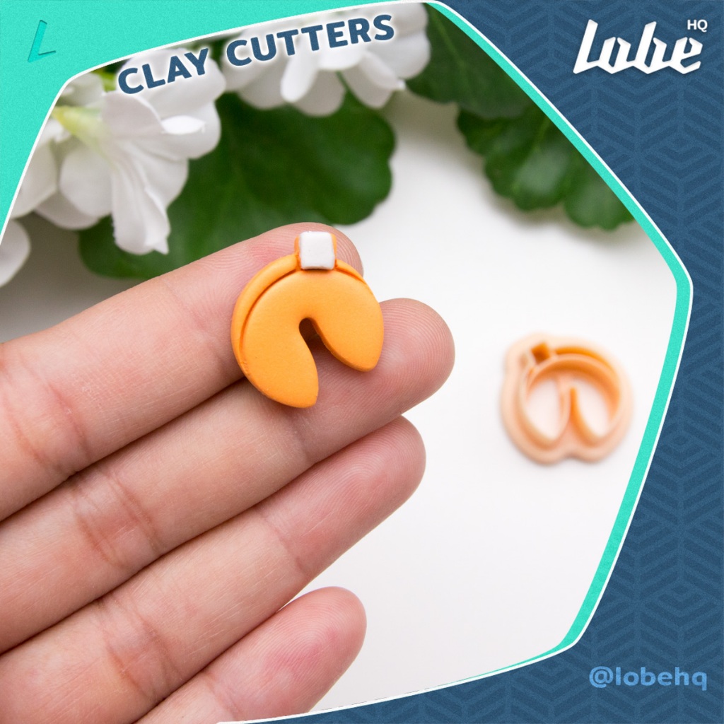 Lobehq Fortune Cookie Shape A Polymer Clay Cutter / Cutter