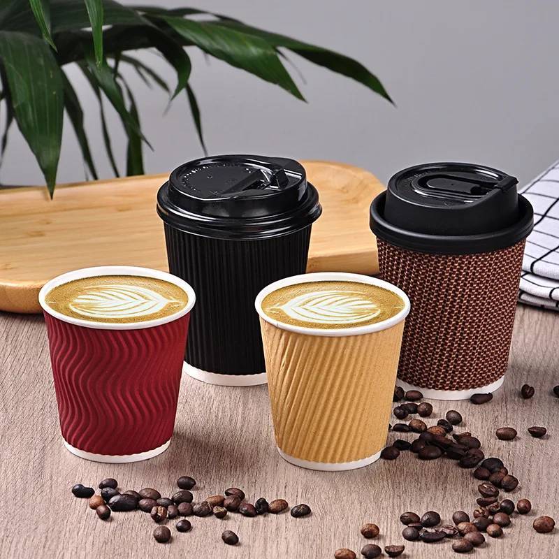 Cốc Cà Phê Nóng 8oz 25 Lá Giấy 2 Lớp Nhỏ 8oz Thìa Người