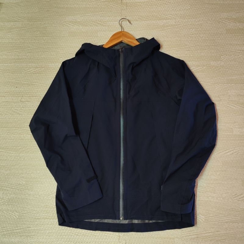 Uniqlo Mountain Blocktech UV Cut Jacket Umbrella Vải có mũ trùm đầu màu xanh hải quân Size S / L cũ