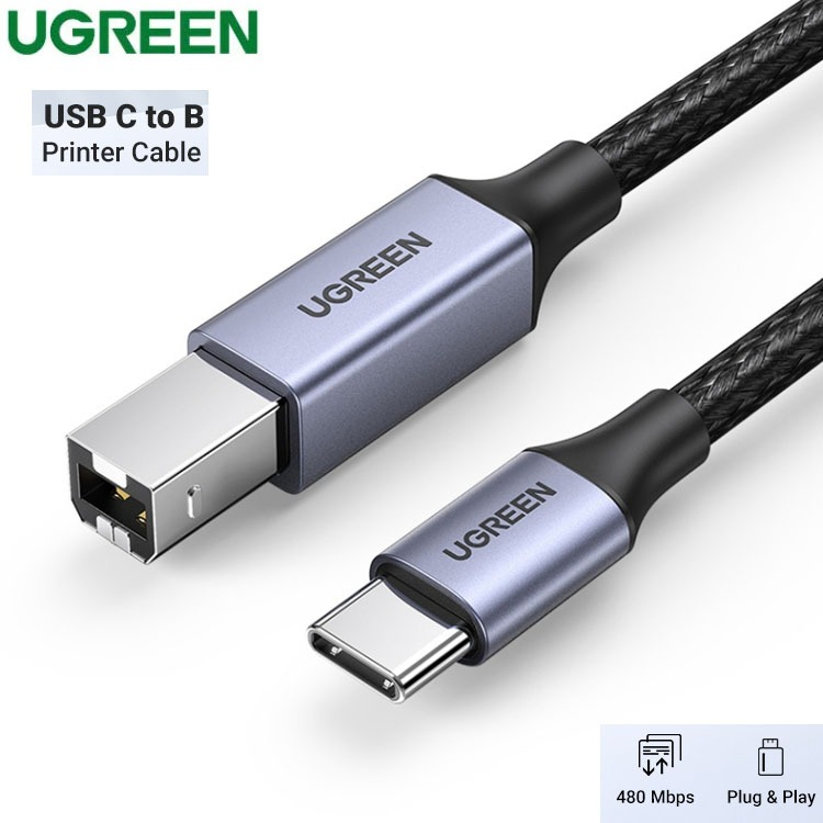 UGREEN Model US370 USB C sang Type B 2.0 Cáp máy in 3FT Dây máy quét