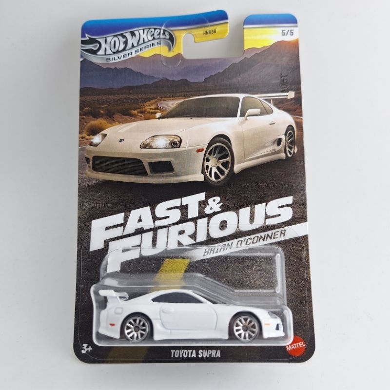Hotwheels TOYOTA SUPRA Metal Car White FAST & FURIOUS BRIAN O CONNER (ib46)
