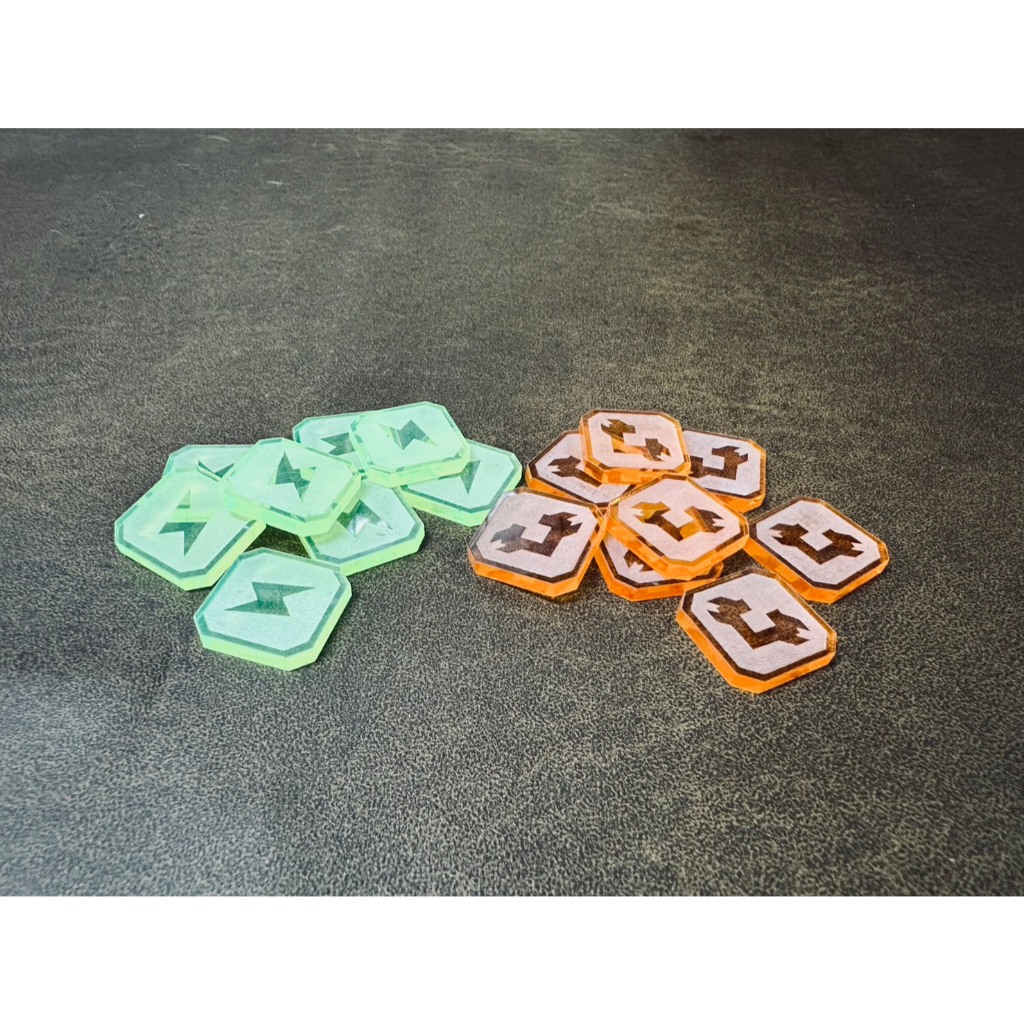 [Nhựa / Acrylic] Trò chơi bảng Seti: Bộ nâng cấp Token tín dụng và năng lượng-Token cho (Nhiều màu)