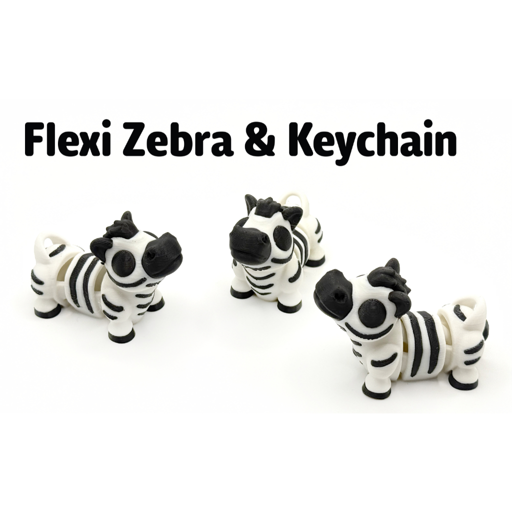 Móc khóa Flexi Zebra (3DPrint)