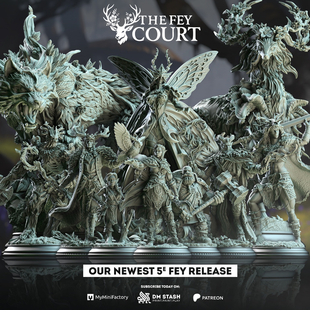 DnD Miniature I The Fey Court-Game Board Model (Nhựa không sơn) Đế 1-2 inch