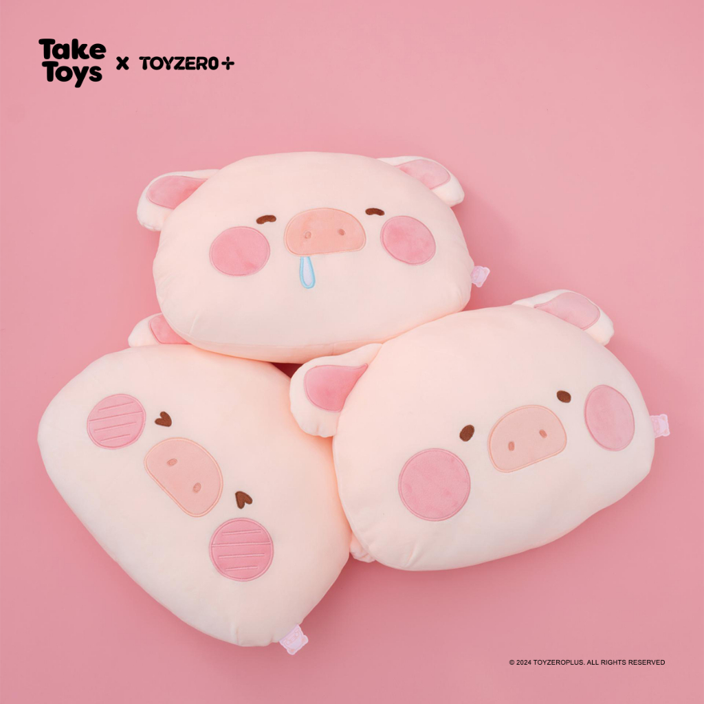 TOYZEROPLUS Lulu the Piggy Generic-Emoji Cushion (Happy Ver.) -the