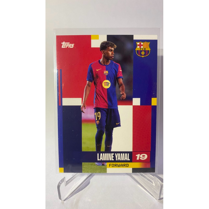 Thẻ bóng đá YAMAL KOUNDE LEWANDOWSKI ARAUJO RAPHIHA FC BARCELONA TOPPS 2024