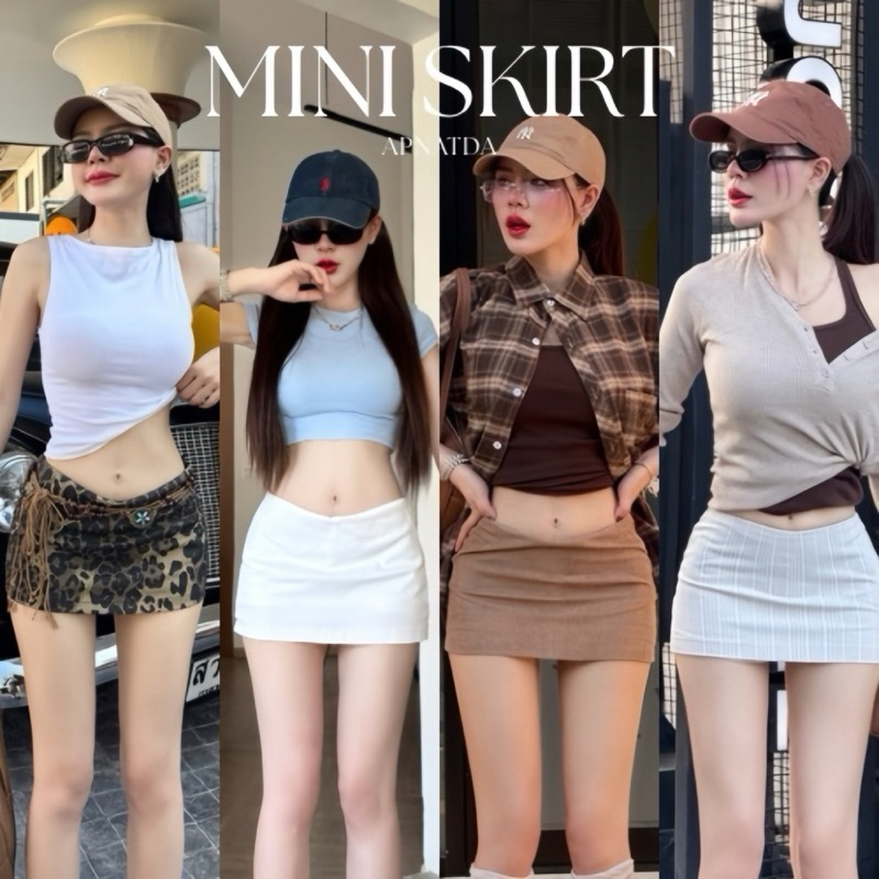 ASHOP-032 Váy Mini In Hình Hổ Denim Eo Thấp