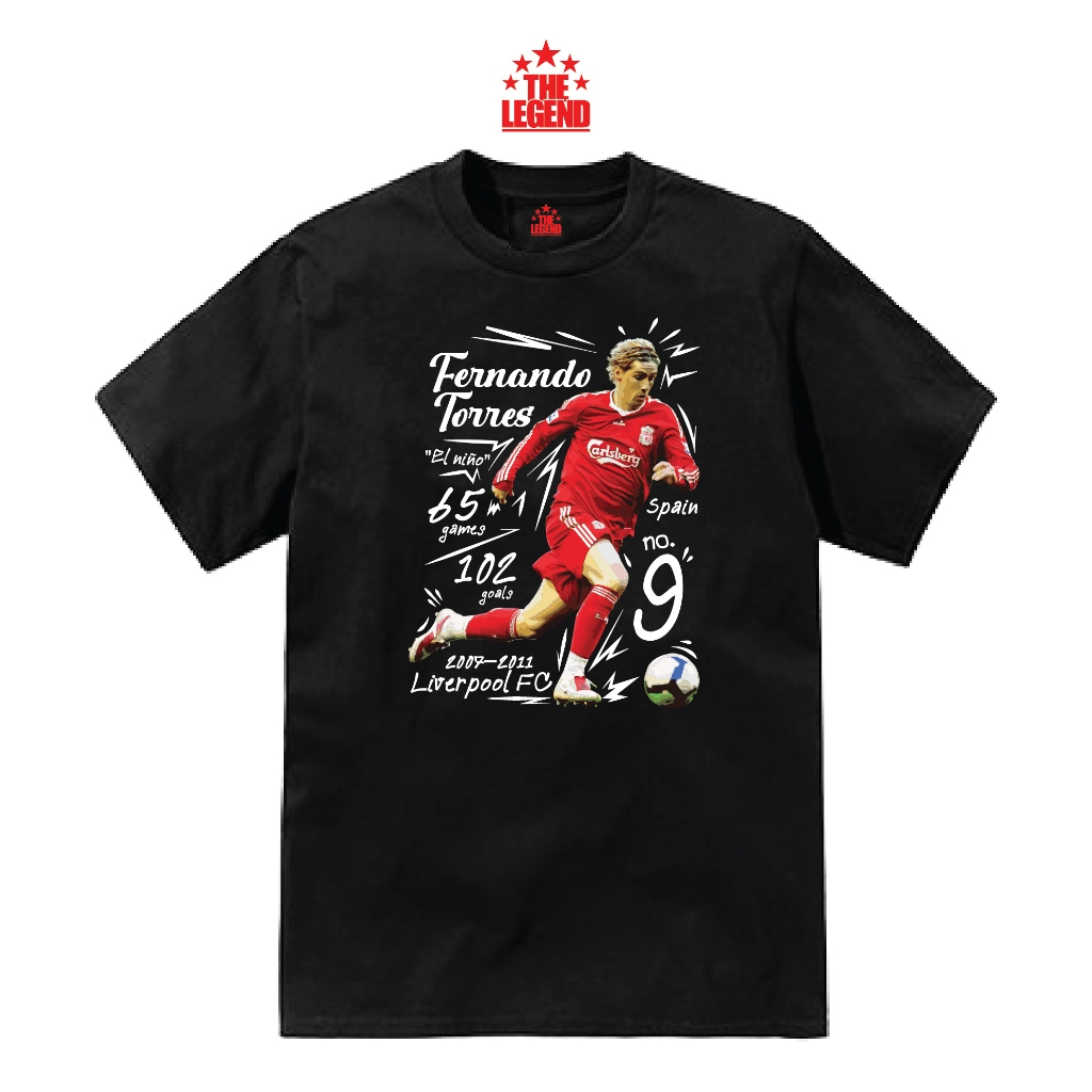Áo thun Fernando Torres Superstar Legend Vải siêu mát thoải mái khi mặc Không nóng nhăn chảy xệ Hình