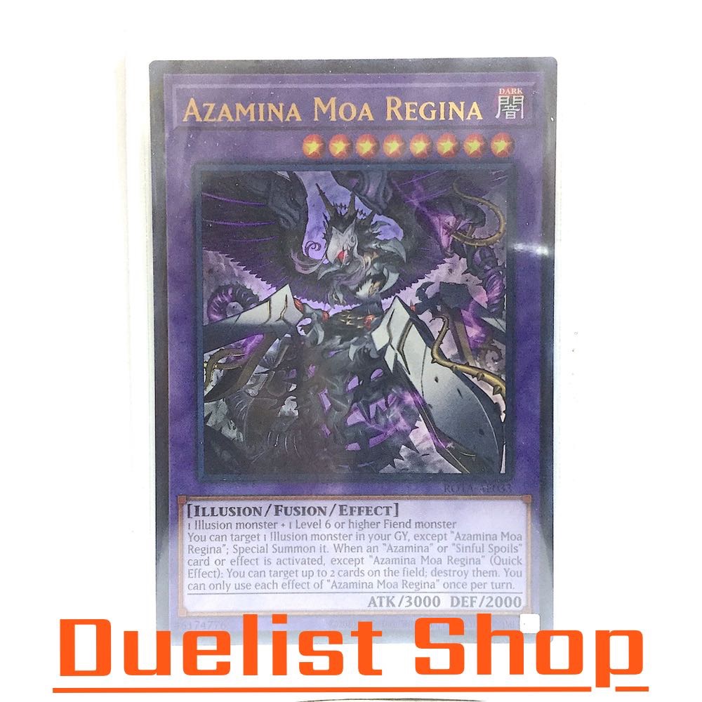 Azamina Moa Regina (UR) Monster Dark Level8 [Ảo ảnh / Fusion / Effect] Set ROTA-AE033 Yu-Gi-Oh Thẻ O