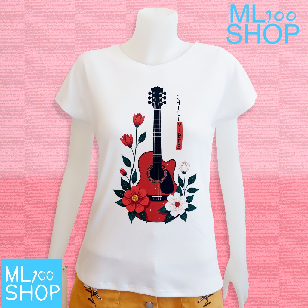 Áo thun Chill Vibes TK Vải in trên-ML100SHOP (Cổ)