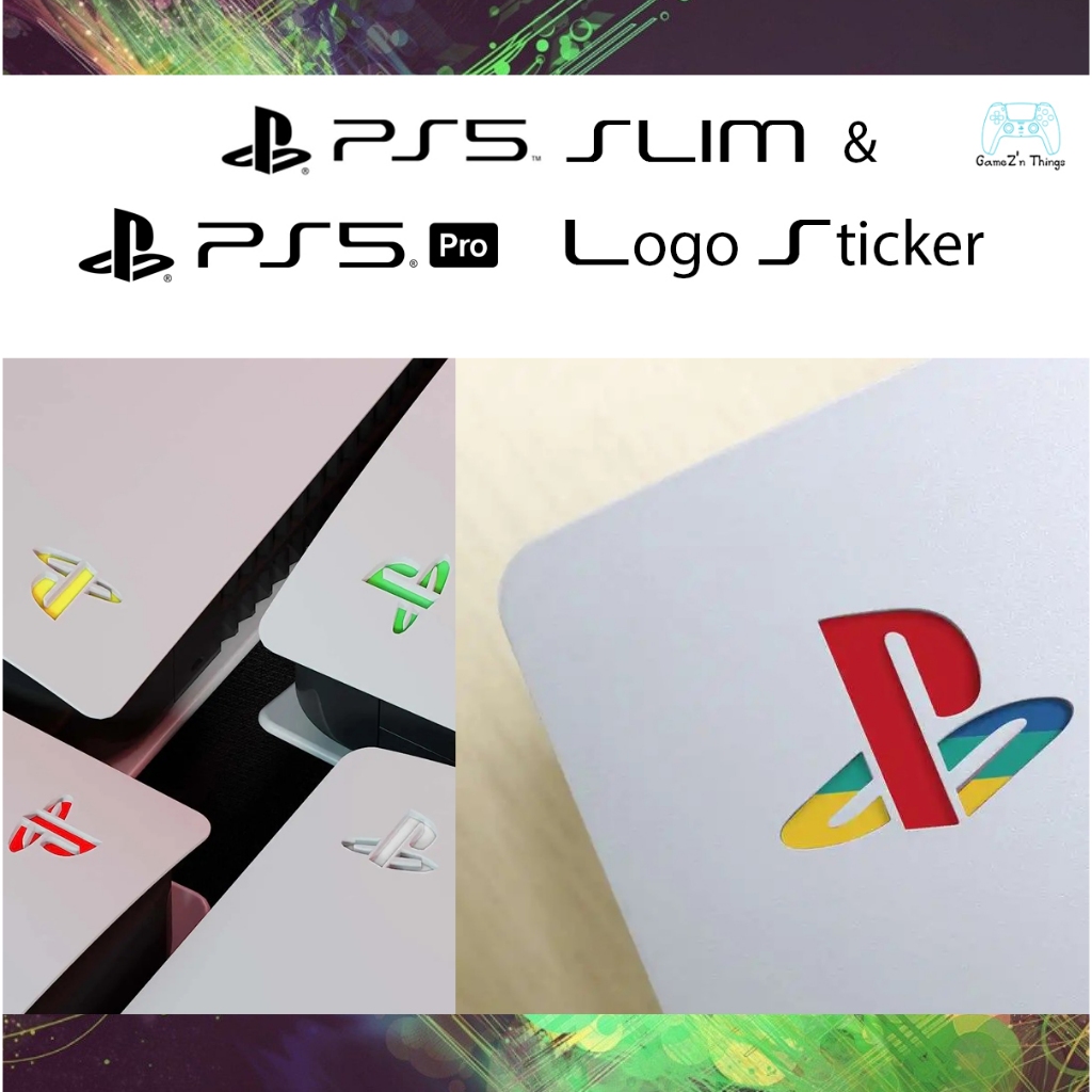 Miếng Dán Logo PS Cho PS5 SLIM và PS5 PRO PS5 và PS5 Stocker Underlay Đề Can Được Sử Dụng Dưới Bìa C