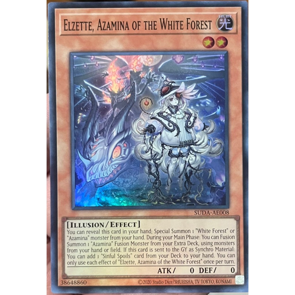 Yugioh Asia-Eng [SUDA-AE008] Elzette Azamina of the White Forest (Siêu Hiếm) Thẻ Yugi được cấp phép 