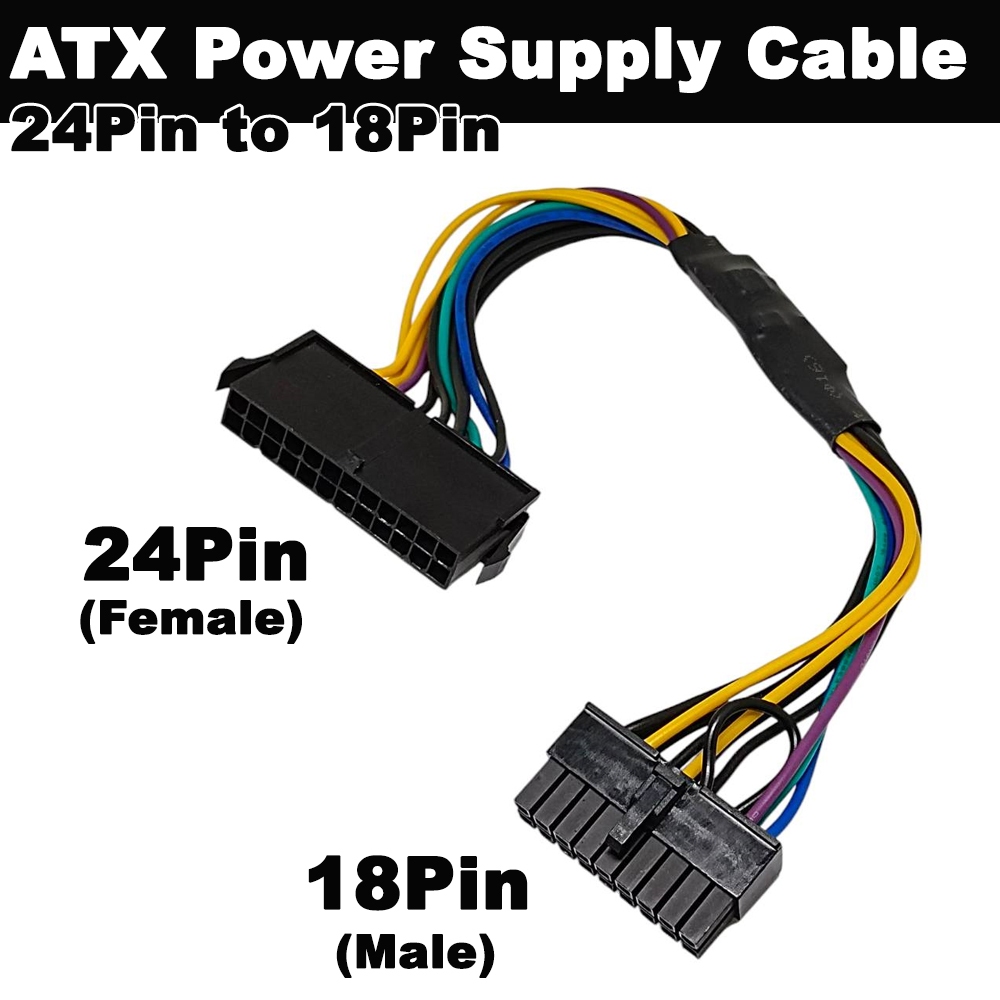 Cáp nguồn chuyển đổi ATX PSU 24Pin sang 18Pin cho HP Z220 Z210 Z230 Z420 Z620 Máy trạm để bàn Bảng m