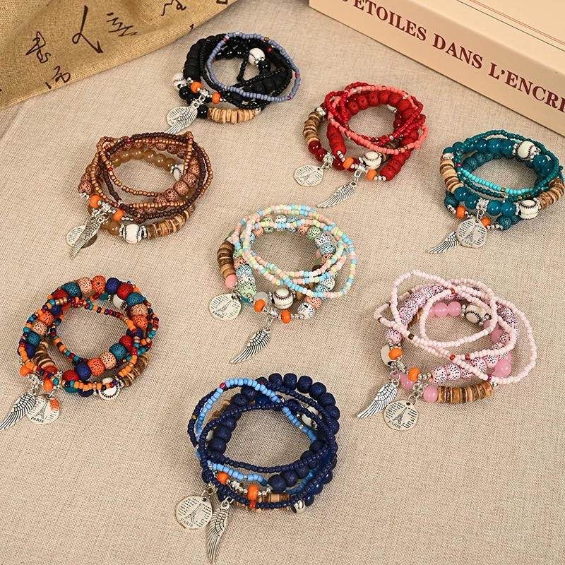 Vòng tay Bohemian Mookrinstyle Bộ 5 chiếc Bohemian phong cách bộ lạc