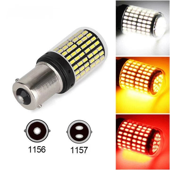Đèn Phanh Bật Tín Hiệu Canbus 1156 1156 1157 BAU15S 21W 3014-144SMD Bóng Đèn Led Tự Động Cho 12v