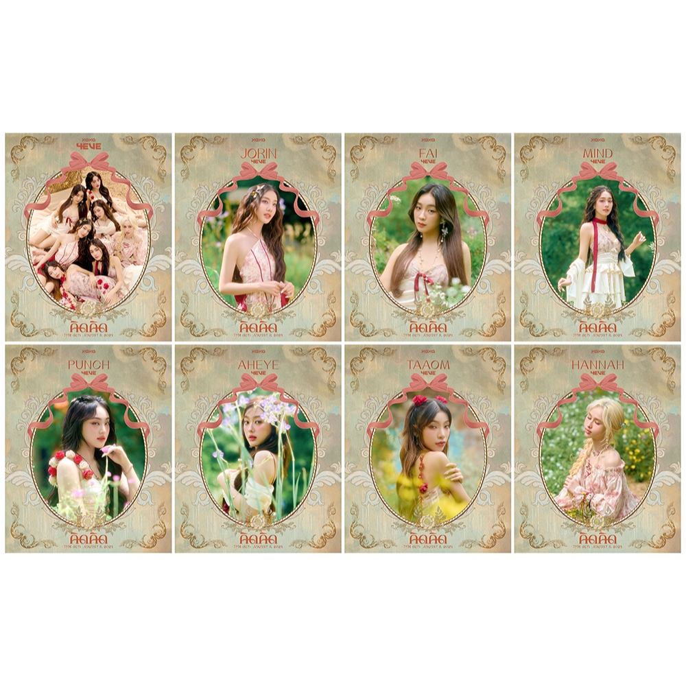 Bộ thẻ ảnh 4EVE 4EVE Kích thước 3x4 inch 8 miếng Túi thủy tinh miễn phí