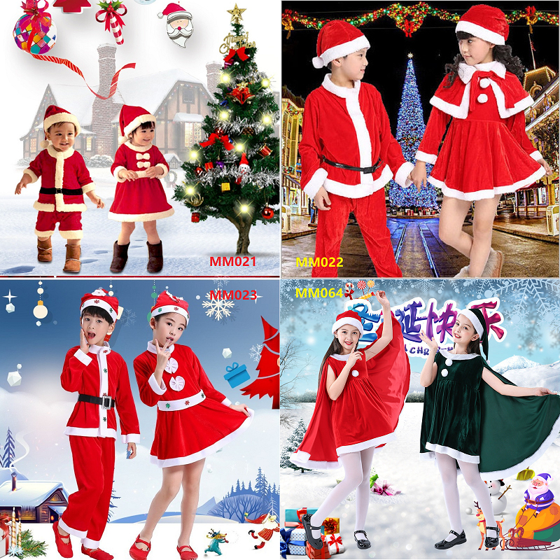 Jqk Ông Già Noel Trang Phục Cho Bé Trai Bé Gái (4 Kiểu Để Lựa Chọn) Mẫu MM021-MM022-MM023-MM064