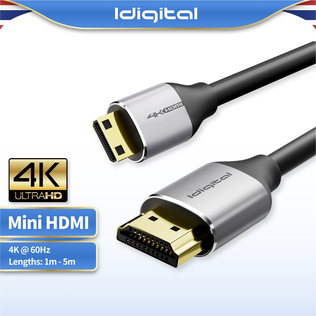 Cáp Idigital Mini HDMI 2.0 4K đến 4K 60Hz 2K 144Hz 1080p 240Hz 1m-5m cho máy ảnh màn hình di động DV