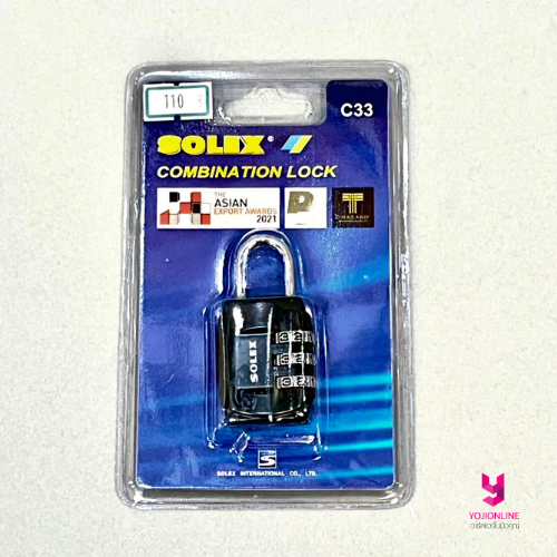 Khóa mã 30mm YOJI ONLINE C33 Solex Đen