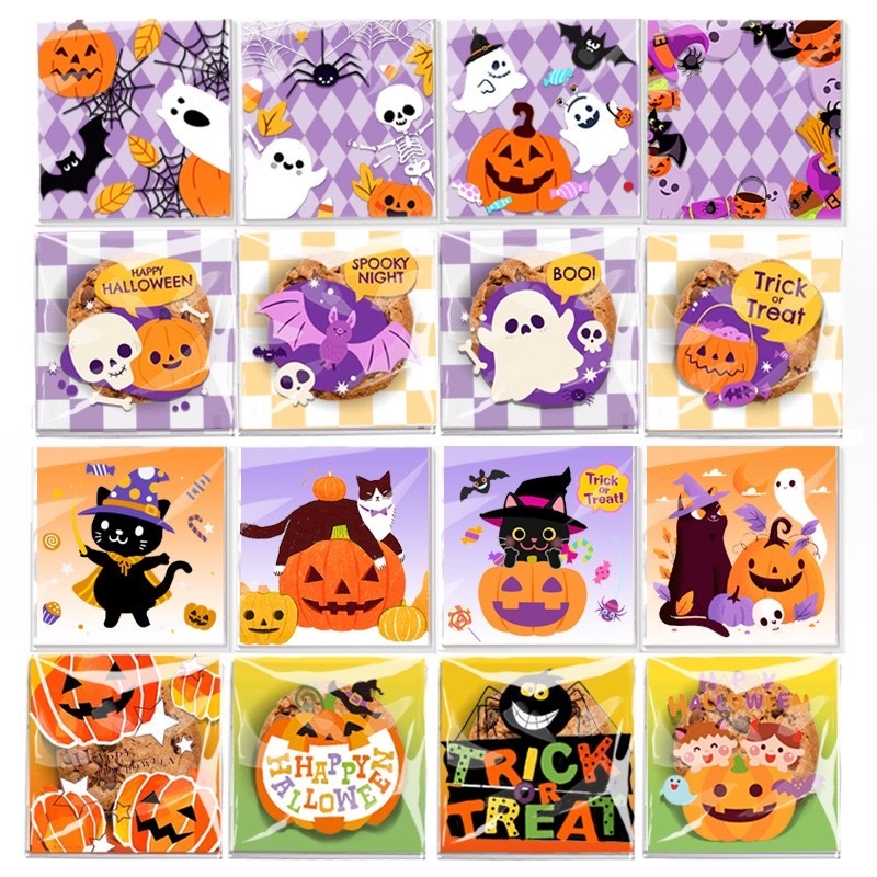 Túi dính halloween 10x10 cm (Phong bì 95-100)