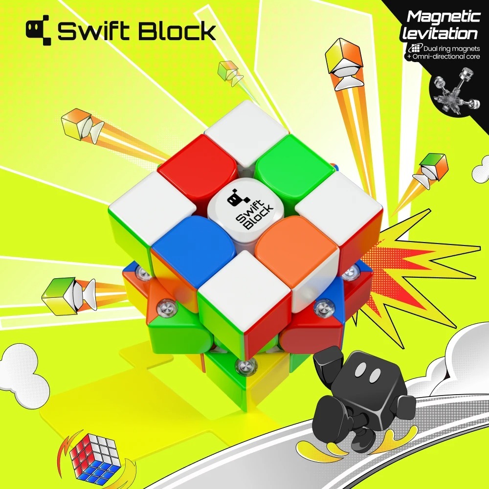 Gan X SWIFT BLOCK Maglev / 355S Cube Rubik 's Từ tính 3x3