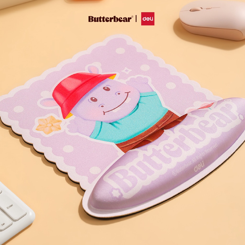 (ButterBear X Deli) Miếng lót chuột ButterBear Gấu bơ (Họa tiết Hippie)