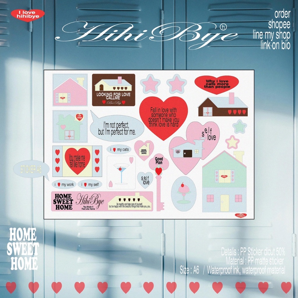 Nhãn dán Home Sweet Home / size: A6