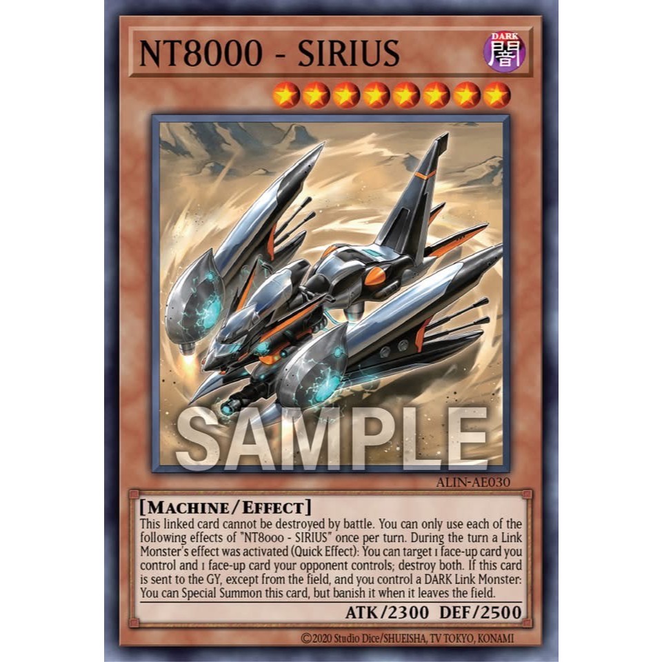 Yugioh Asia-Eng [ALIN-AE030] NT8000-SIRIUS (Chung) Thẻ Yugi được cấp phép chính hãng