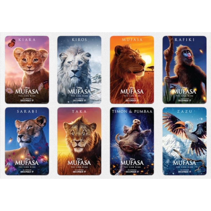 Thẻ Nhân Vật Mufasa Vua Sư Tử Xác Thực Từ Major Cineplex Photocard Ảnh 2024