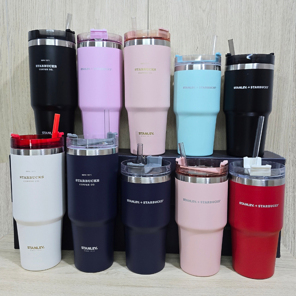20oz / 600ml Thủy Tinh Nước Chai Inox 304 Có Ống Hút Và Nắp Bảo Quản Lạnh Nóng Stanley STARBUCKS 20-