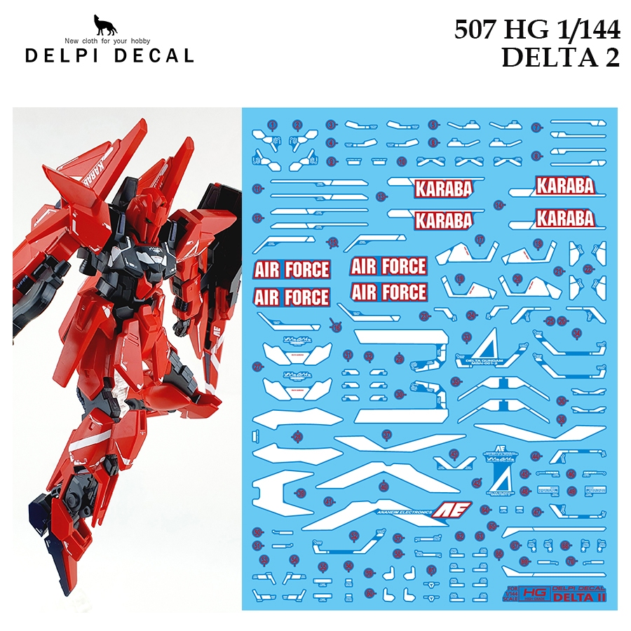 DECAL NƯỚC [DELPI] 507 HG 1 / 144 DELTA 2 GUNDAM SLIDE
