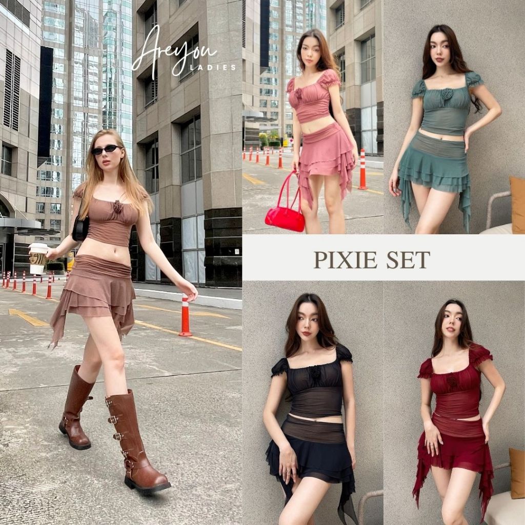 NO.481 BỘ PIXIE Lưới Phong Cách Cô Gái Việt Nam