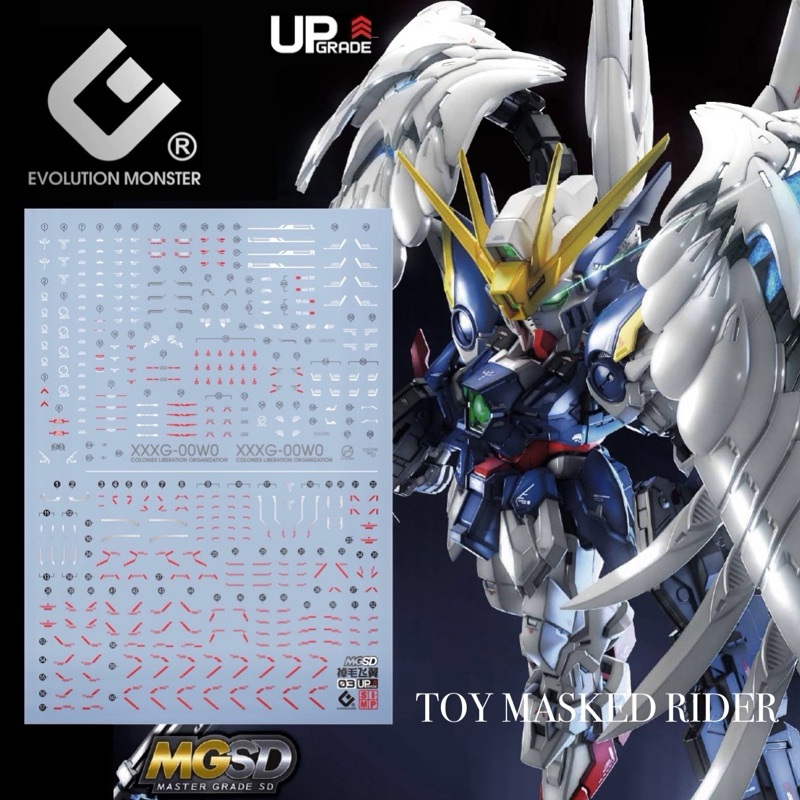 EVO MGSD 03 DECAL WING GUNDAM ZERO EW Blacklight Glow