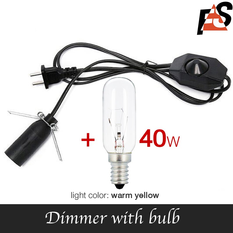 Cáp điều chỉnh độ sáng 15W 40W Đèn muối Himalaya Độ sáng có bóng đèn 15W 40W