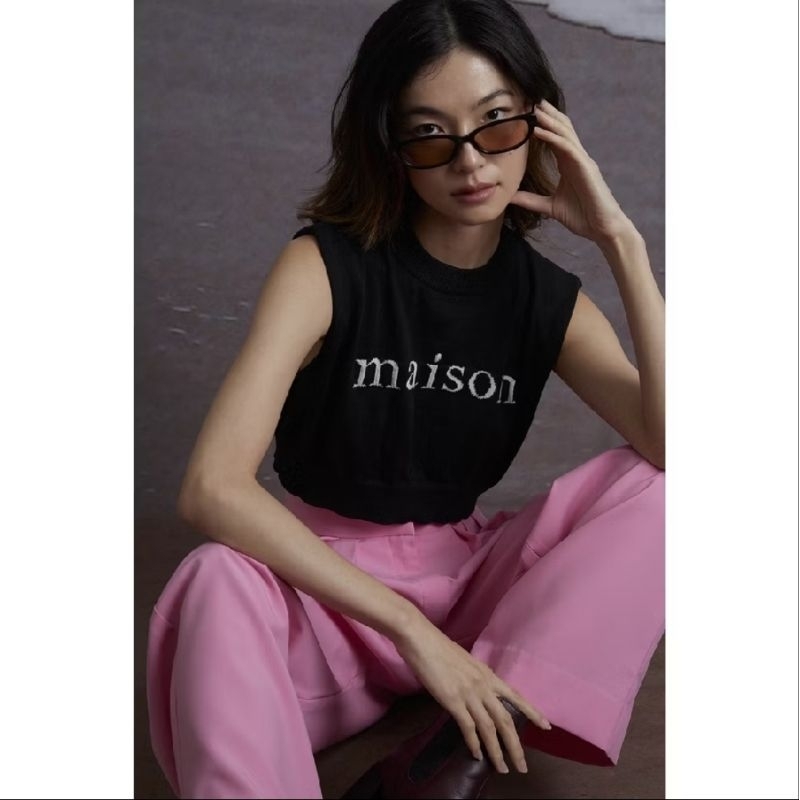Áo sơ mi dệt kim maison KEEPS IHaru mới | Hạn chế Không sản xuất bổ sung